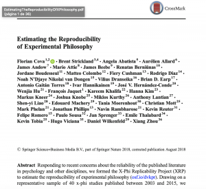 Estimating the reproducibility of experimental philosophy